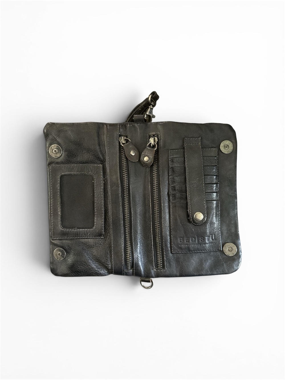 Bed Stu Dark Brown Australian Leather Wristlet Clutch - Picture 4 of 4